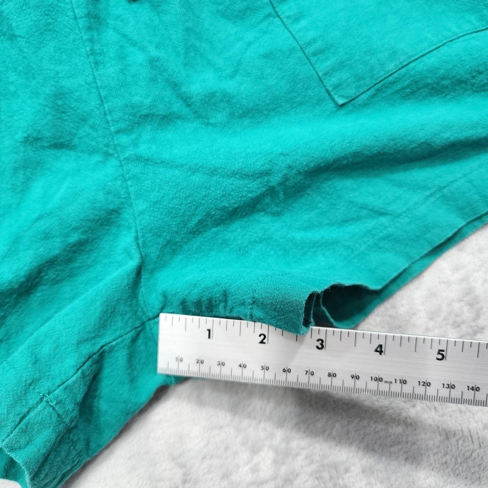 Beyove Shorts Womens L Green Gauze Cotton Sweat Elastic Waist Casual Summer - Picture 9 of 11